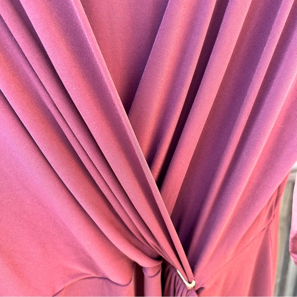 Charter Club Burgundy Faux-Wrap Dress XXL - Picture 4 of 6